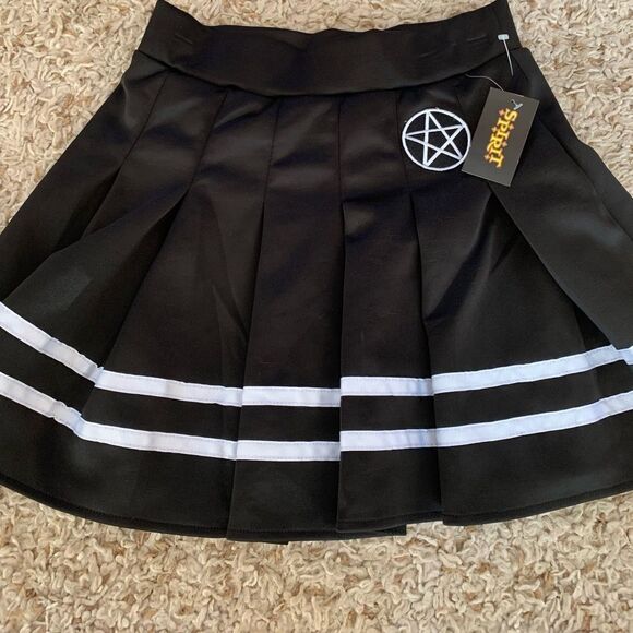 Spirit Pentagram Cheer Skirt Black/White Size Medium - Picture 1 of 6